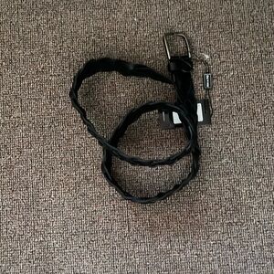 Braided leather belt